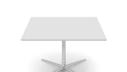 Tavolino Loop Table con top in laminato Bianco e base in alluminio di Infiniti