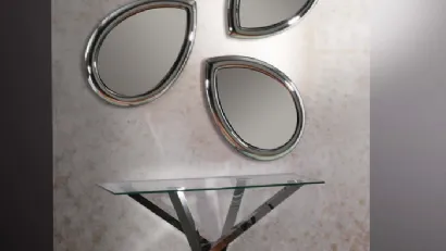 Specchio a goccia con cornice in cristallo Petalo di Riflessi
