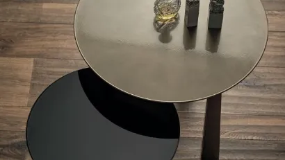Tavolino Tao in acciaio laccato di Bontempi