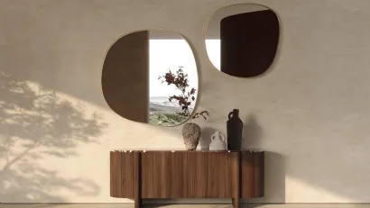 Madia in legno con piano in marmo Dusk di Nature Design