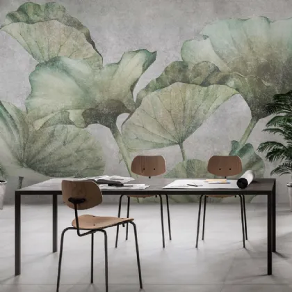 Carta da parati Lotus Leaves di Adriani e Rossi