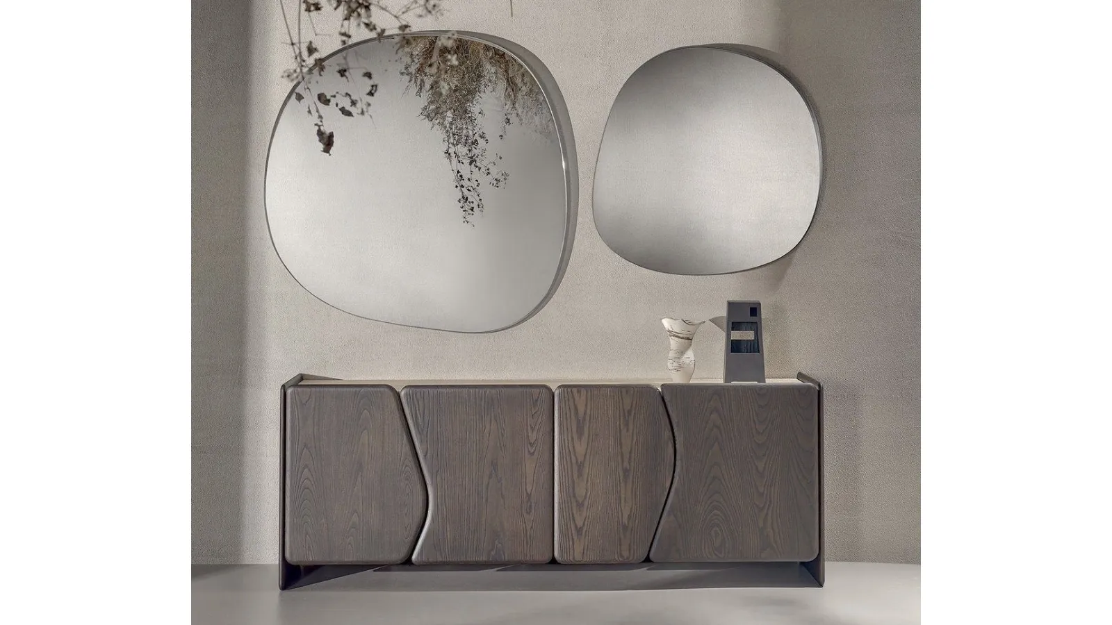 Specchio Dew con cornice in metallo di Nature Design