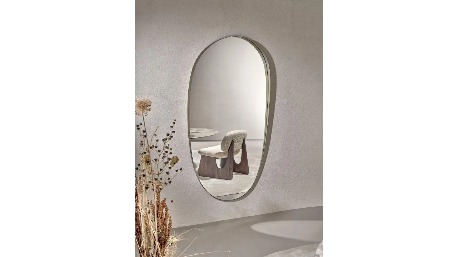 Specchio Dew con cornice in metallo di Nature Design