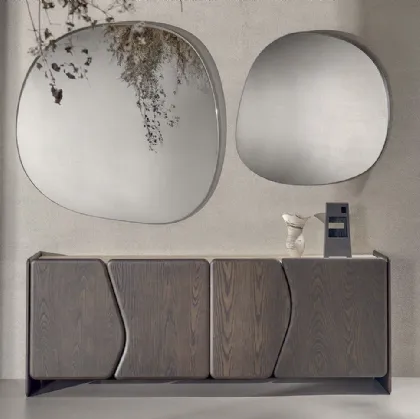 Specchio Dew con cornice in metallo di Nature Design