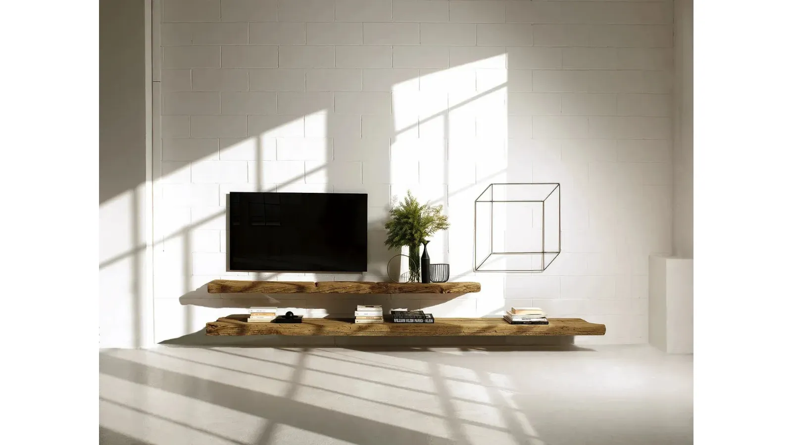 Mensole in legno secolare Line di Nature Design