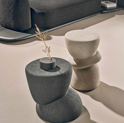 Tavolino Ovoo in gres porcellanato di Nature Design