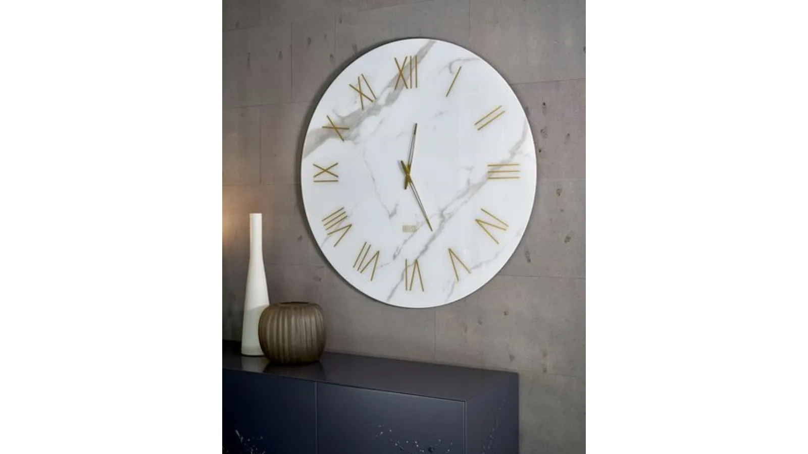 Orologio da muro Portofino in cristallo serigrafato di Riflessi