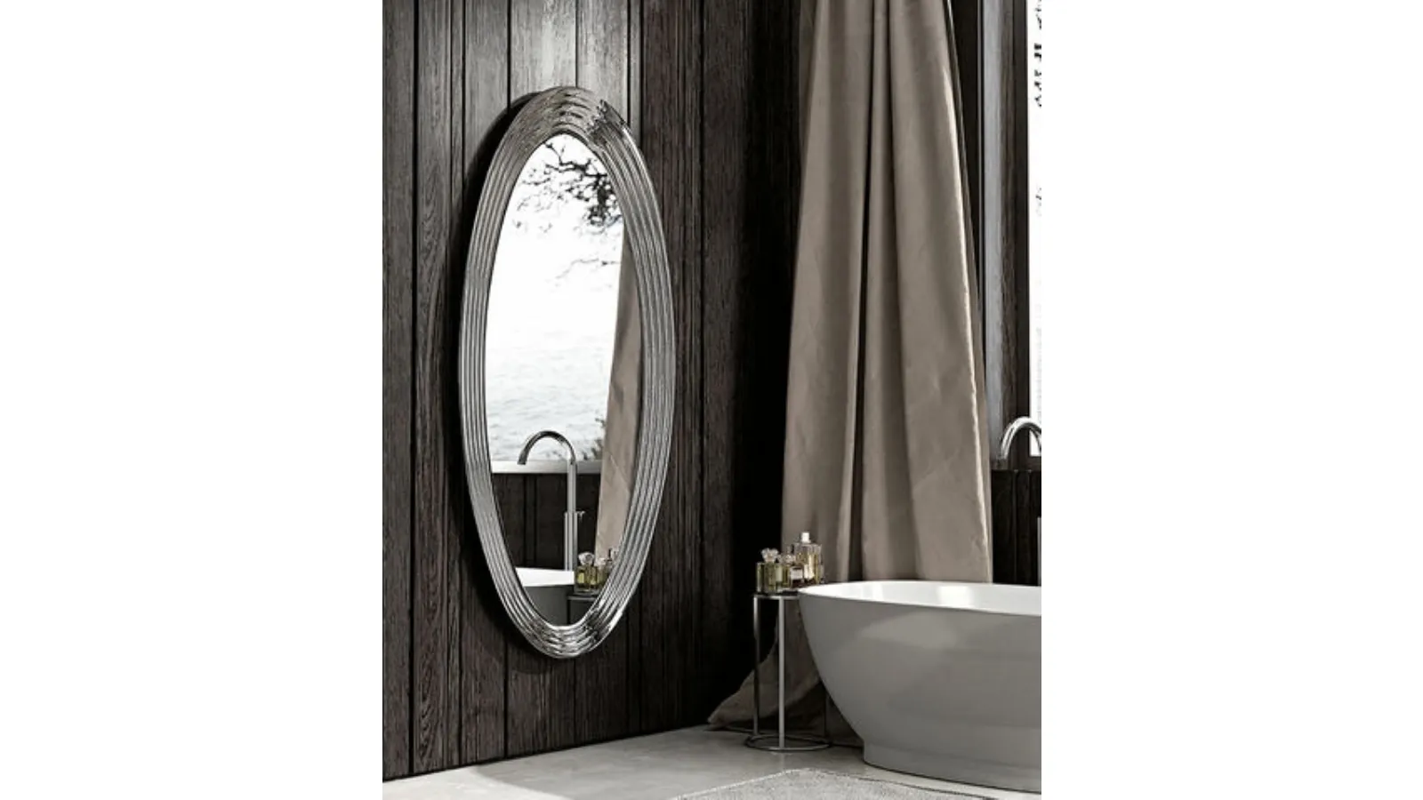 Specchio Queen con cornice in cristallo di Riflessi