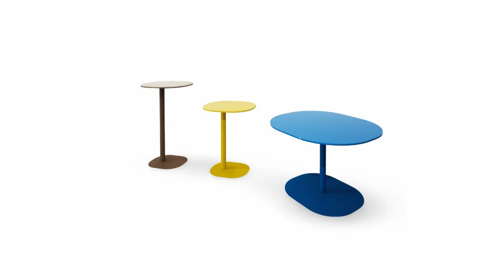 Tavolino Narciso con top in plexiglas e base in metallo di Egoitaliano