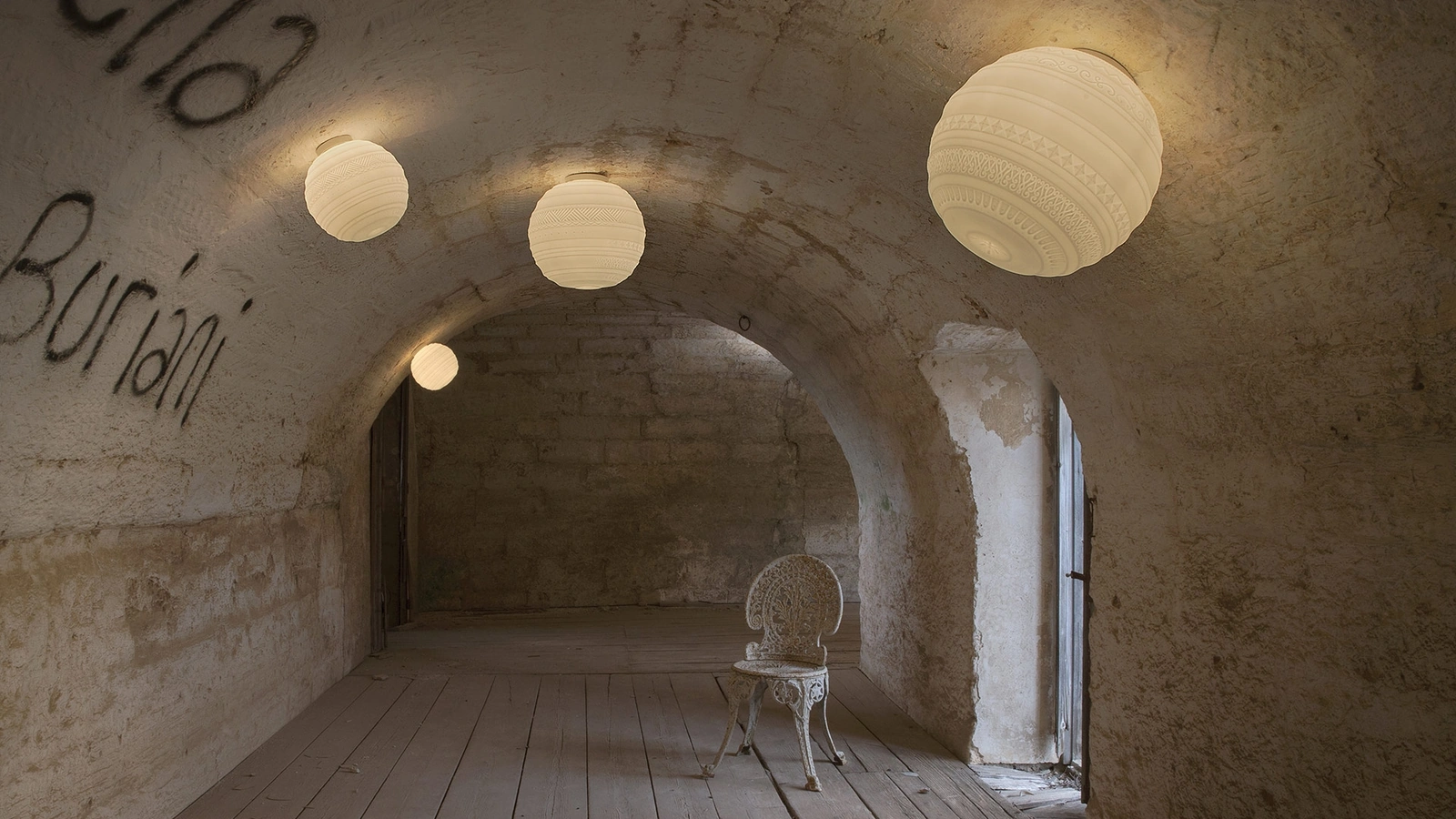 Lampada a soffitto Braille di Karman