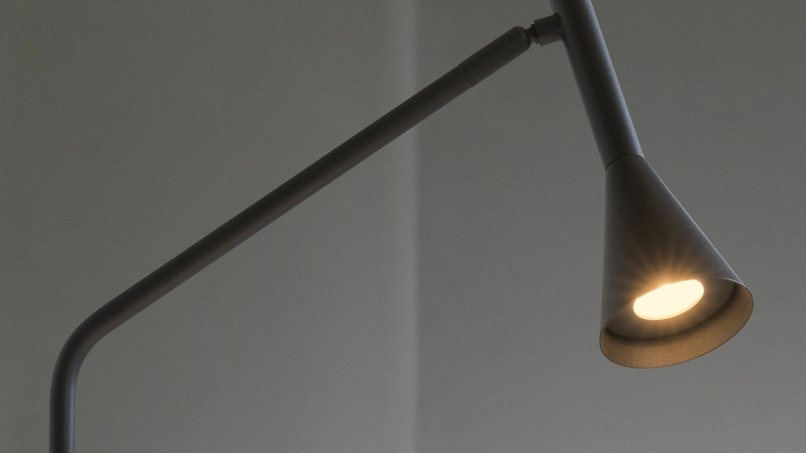Lampada da tavolo Diesis  in metallo verniciato con diffusore orientabile in rotazione e inclinazione di Ideal Lux