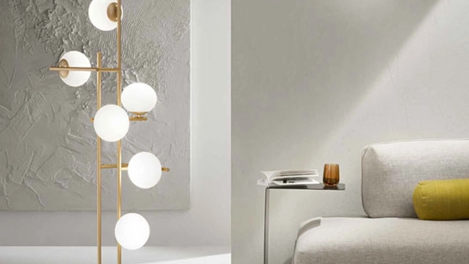 Lampada Jewel da terra in metallo e vetro soffiato di Ondaluce
