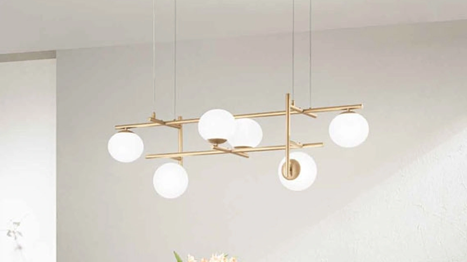 Lampada a sospensione in metallo e vetro Jewel di Ondaluce