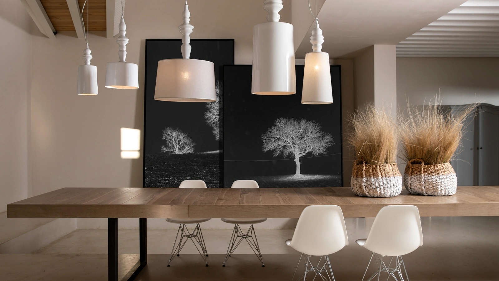 Lampada a sospensione Alì e Babà in ceramica o lino di Karman