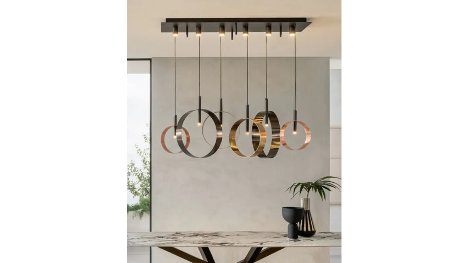 Lampada a sospensione Led Loop S6 di Riflessi