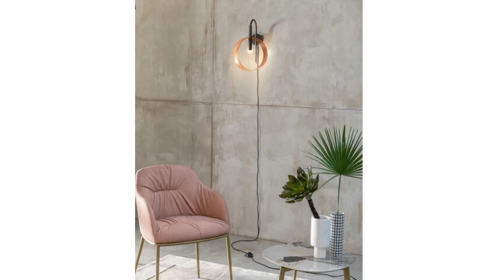 Lampada da parete Led Loop A di Riflessi