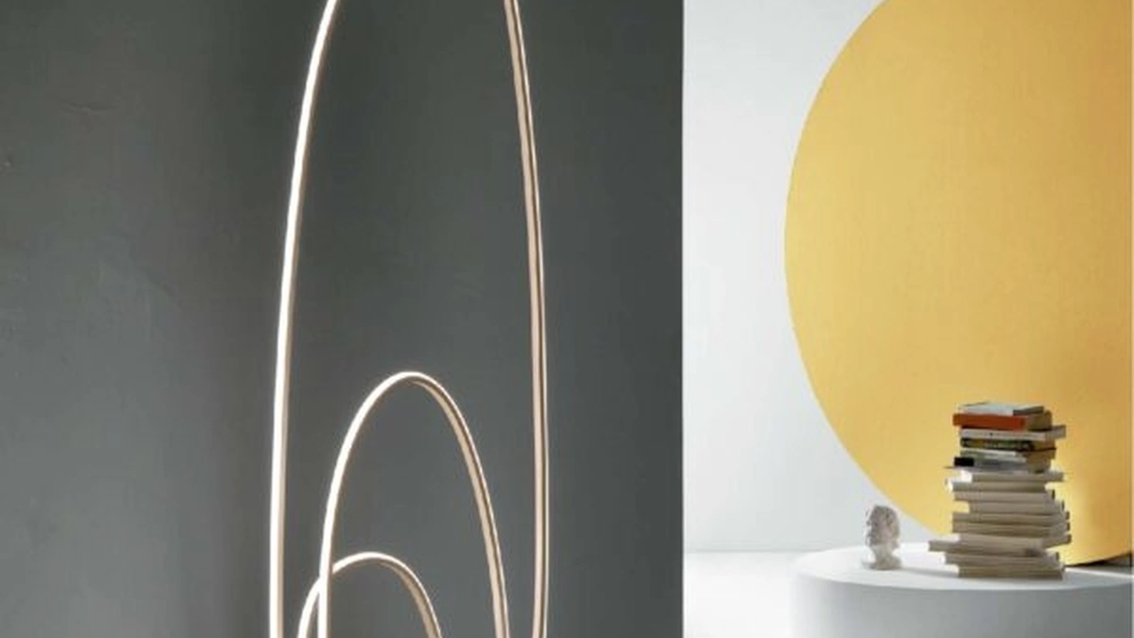 Lampada da terra in metallo Golden di Ondaluce