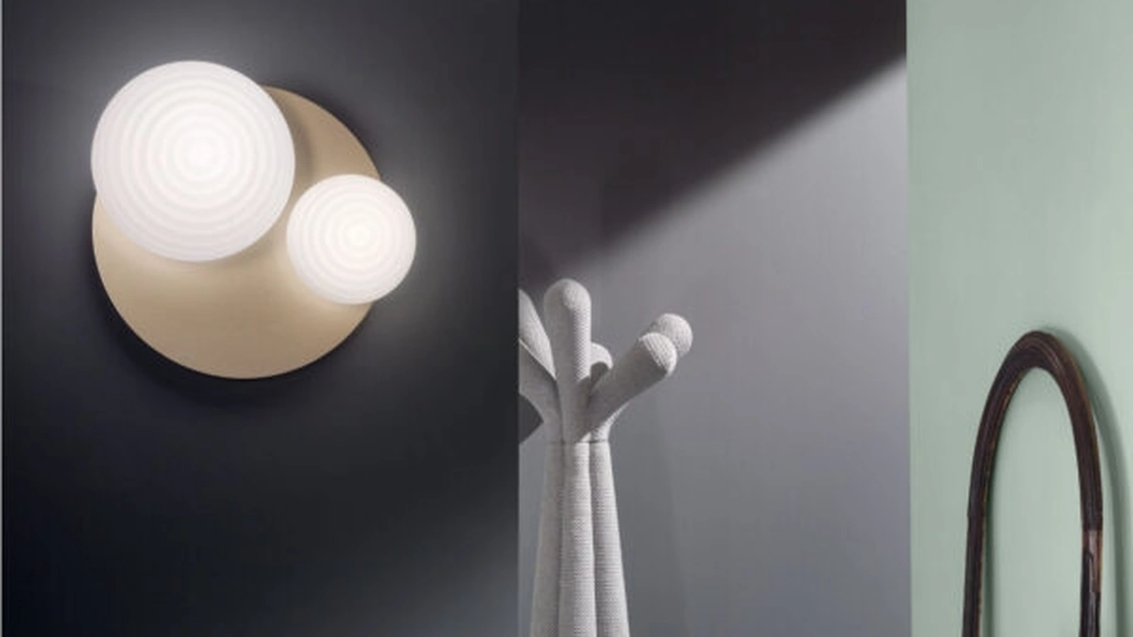 Lampada da parete in vetro soffiato Tondo di Ondaluce