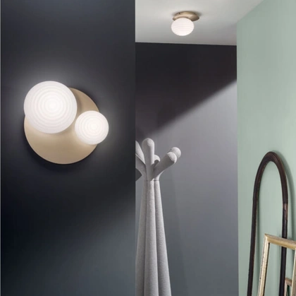 Lampada da parete in vetro soffiato Tondo di Ondaluce