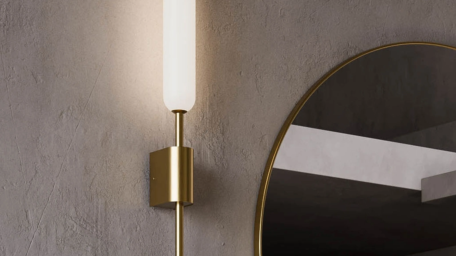 Lampada da parete Typha in ottone e vetro de Il Fanale