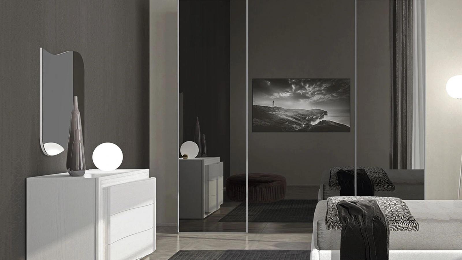 Armadio Riflessi con ante scorrevoli a specchio di Adriatica