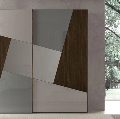 Armadio in vetro e rovere termocotto Sector di Adriatica