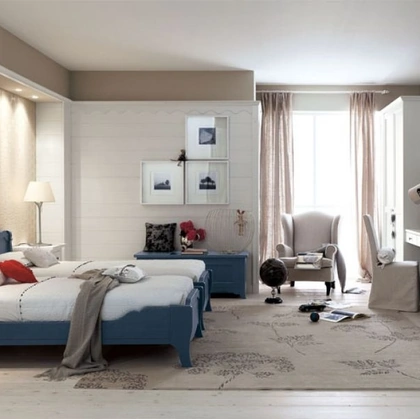 Cameretta componibile N14 Nuovo Mondo in legno laccato di Scandola