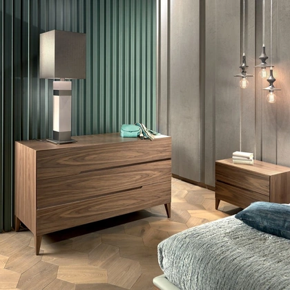Gruppo Notte Leonardo L323N in noce massello di Arte Brotto