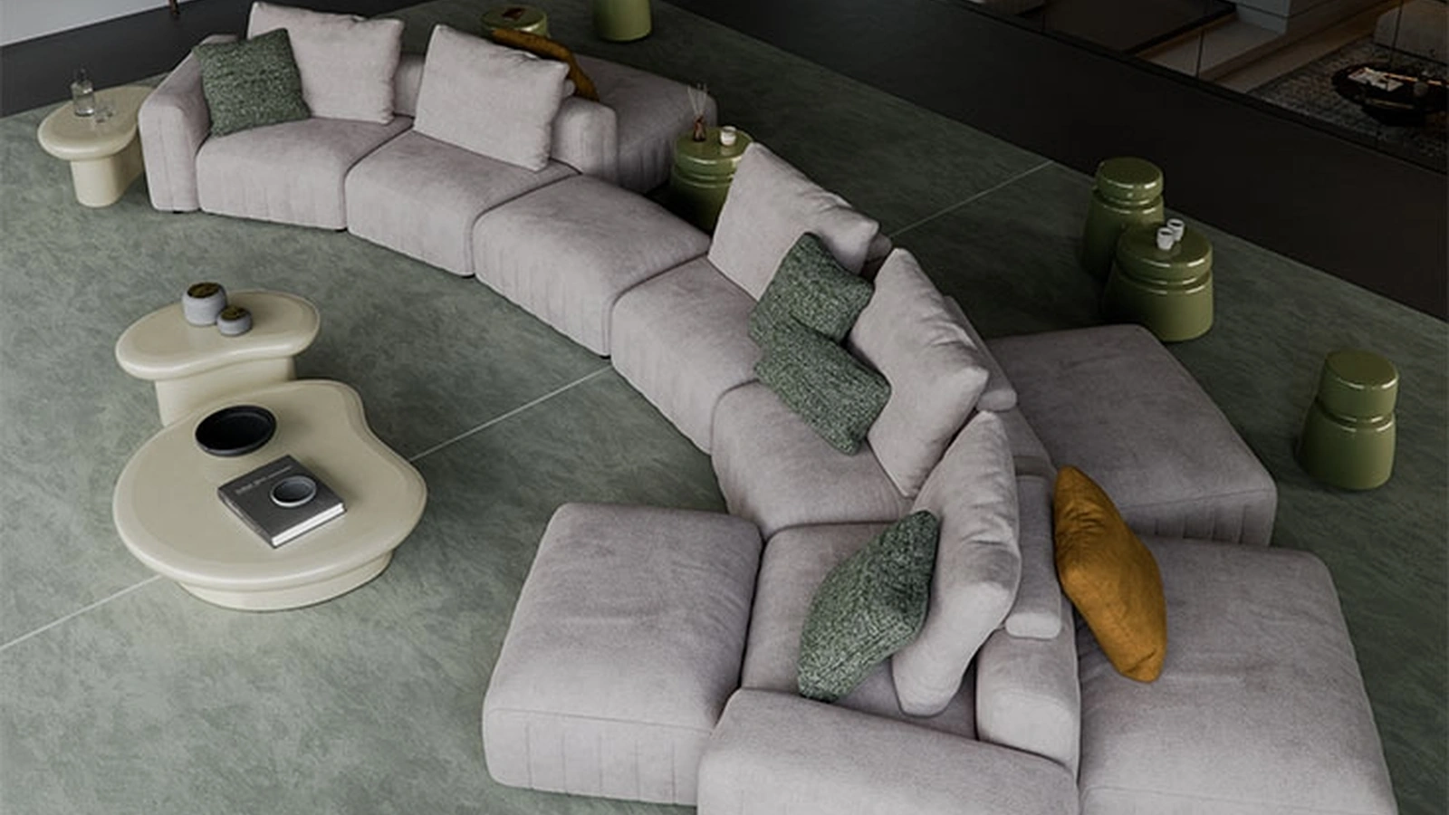 Divano con penisola Gibson di Cattelan Italia