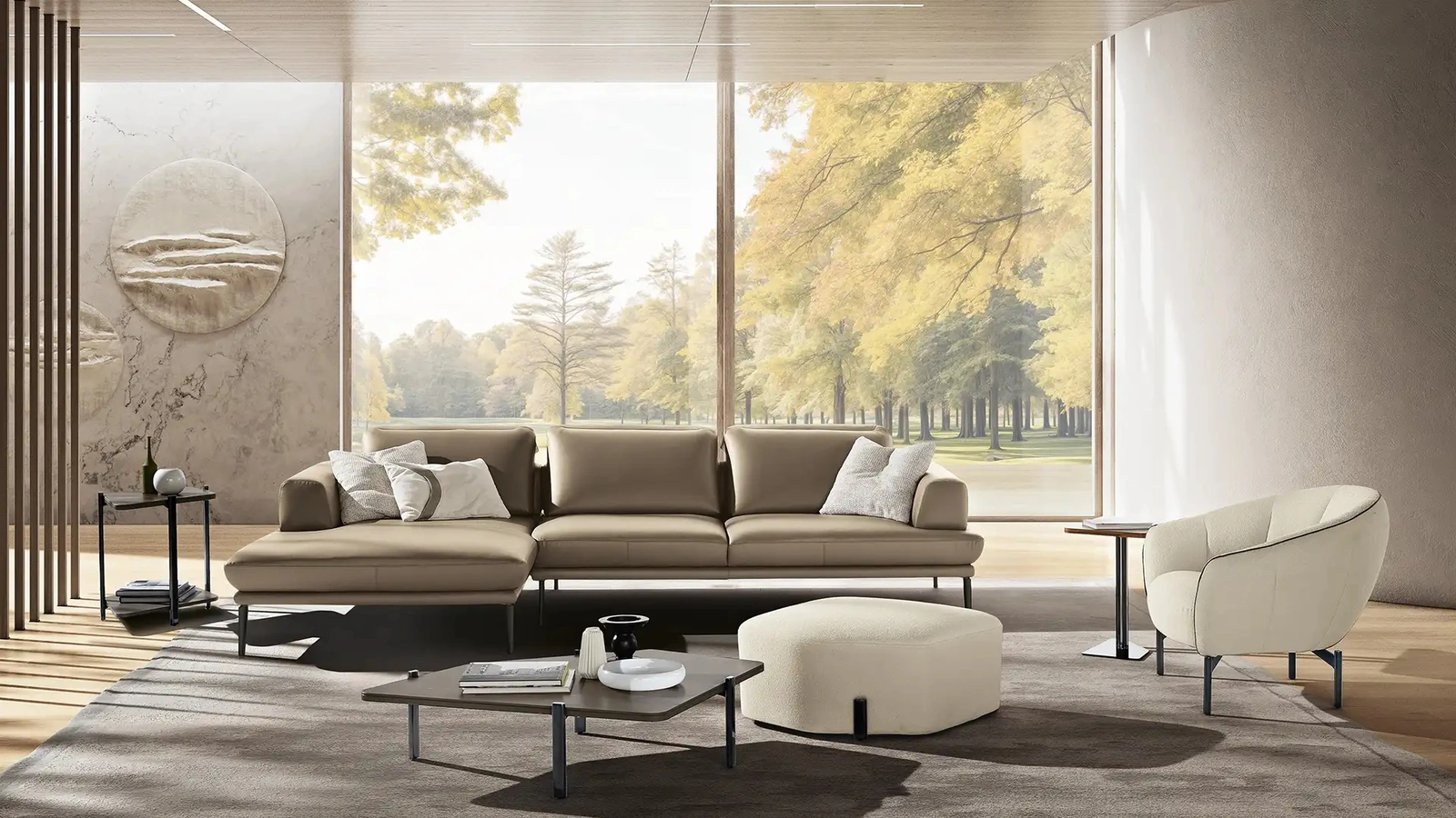 Divano con penisola Morfeo di Max Divani