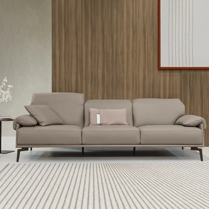 Divano lineare in pelle Norma di Max Divani
