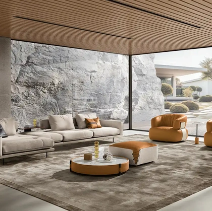 Divano con penisola Percy di Max Divani