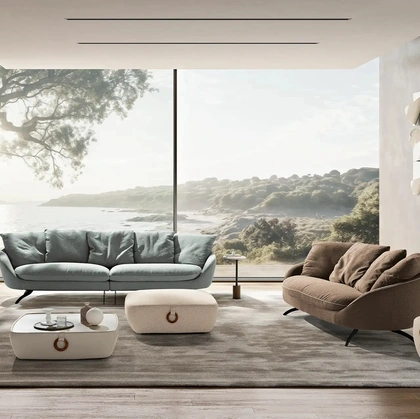 Divano lineare Sipario di Max Divani