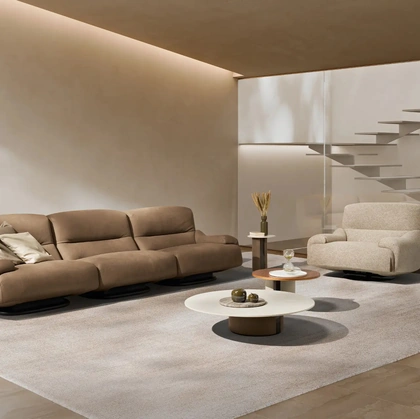 Divano in pelle Swing di Max Divani