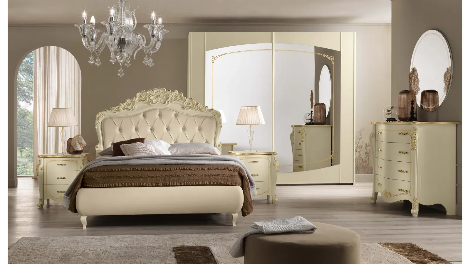 Letto con testiera Pandora di Adriatica