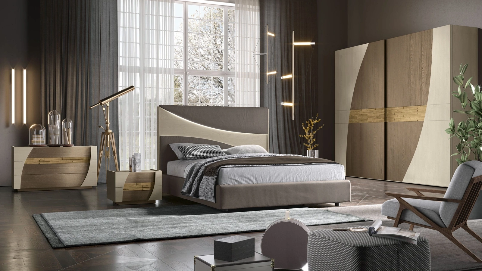 Letto con testiera Reflex di Adriatica