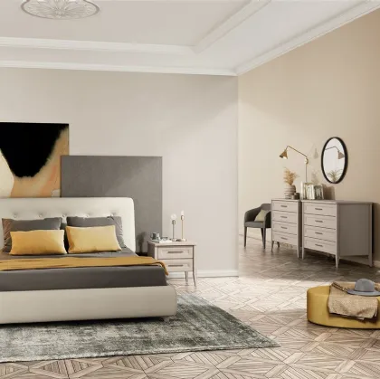 Letto Arcadia Adagio in tessuto imbottito di Colombini Casa