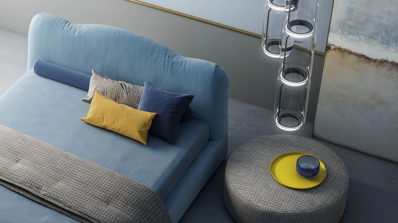 Letto imbottito Hollis di Biba Salotti