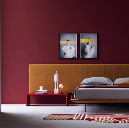 Letto con testiera appesa Infinity di Biba Salotti