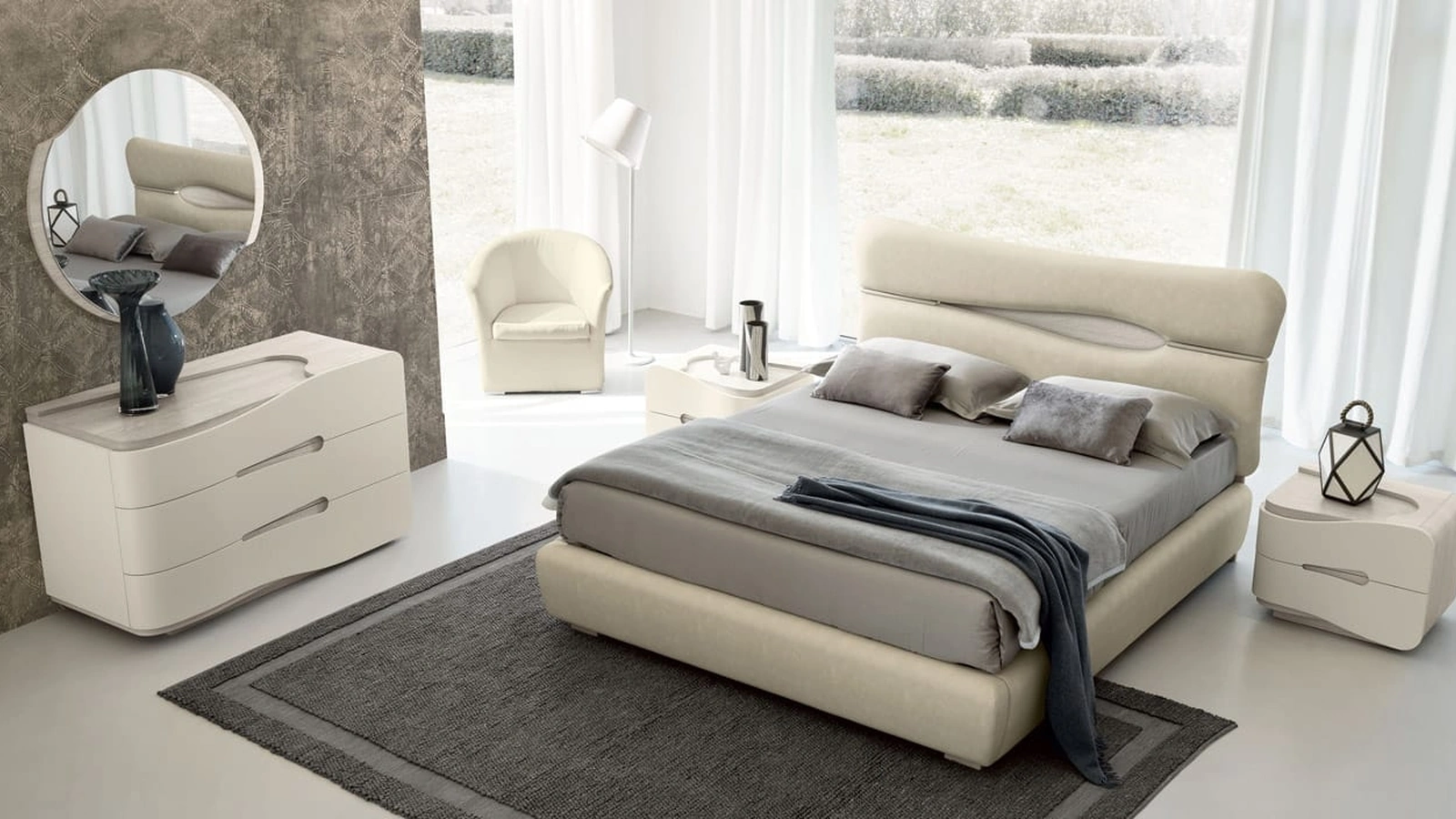 Letto imbottito Fly di Adriatica