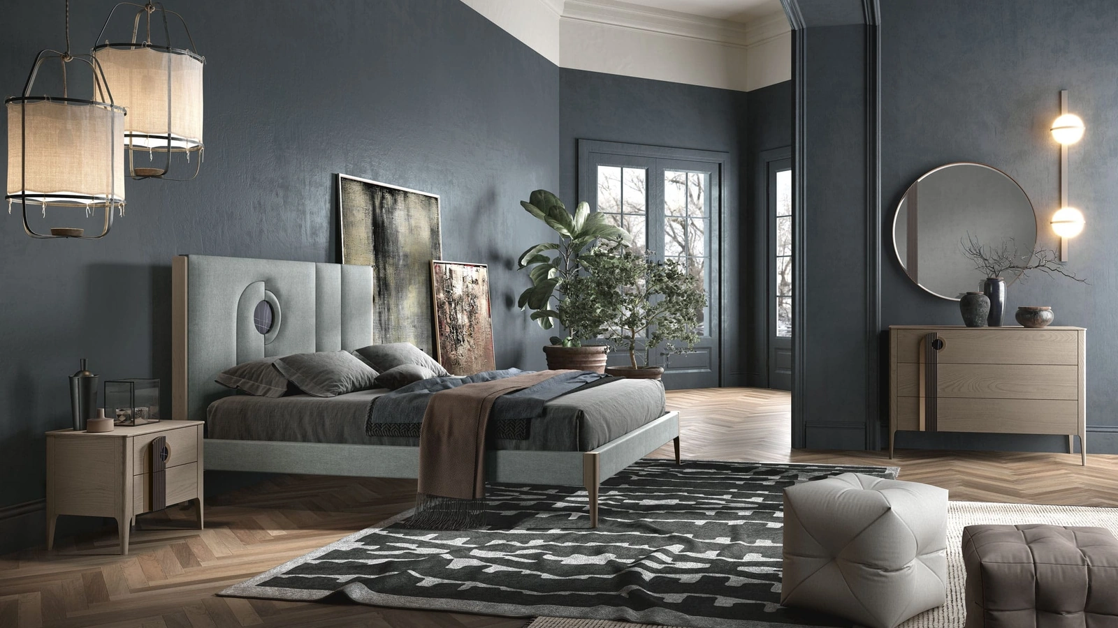 Letto imbottito Mood di Adriatica