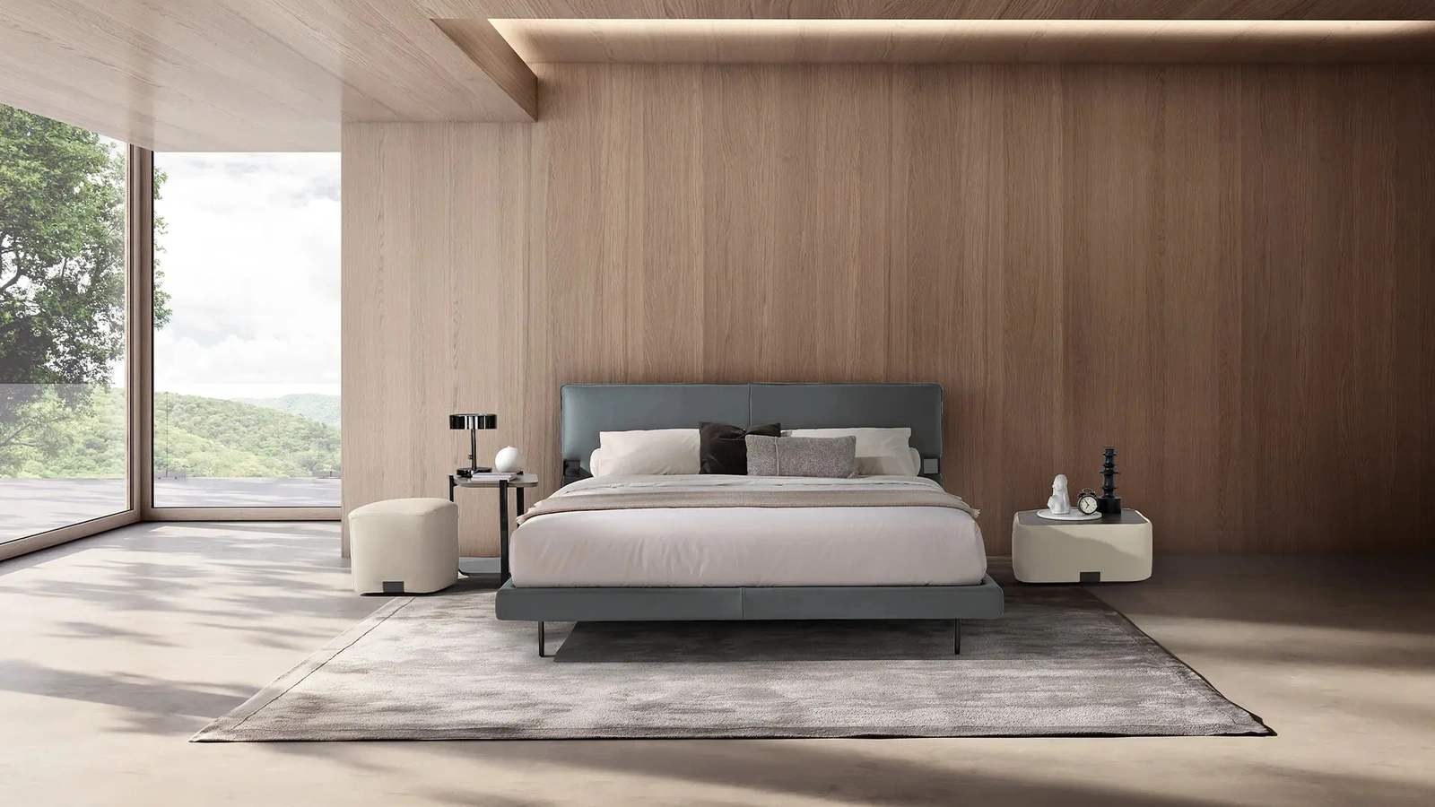 Letto in pelle Nel di Max Divani