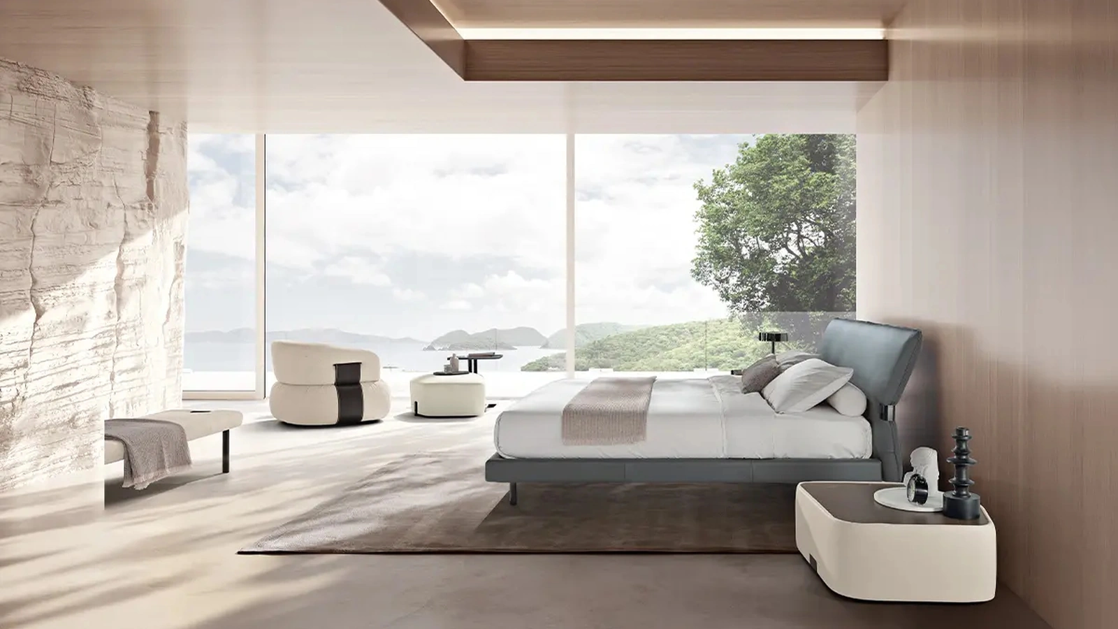 Letto in pelle Nel di Max Divani