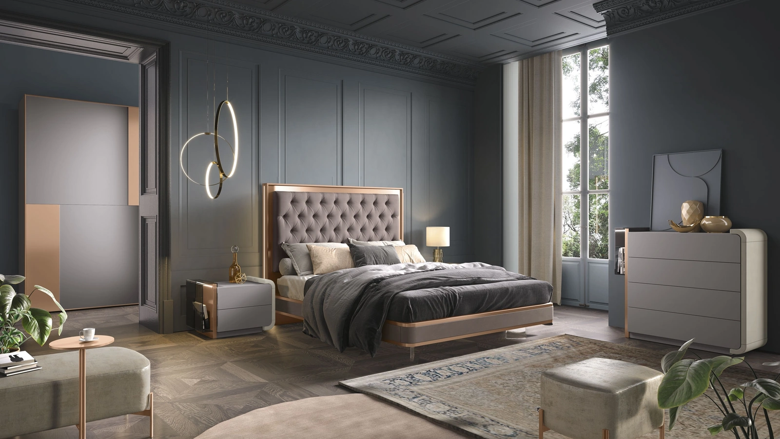 Letto imbottito Pasitea di Adriatica