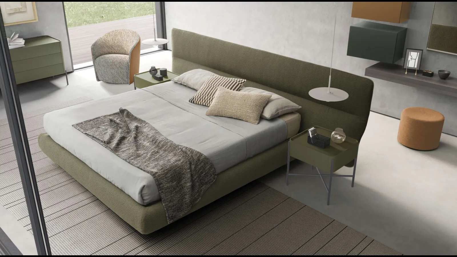 Letto con testiera Dolly Rose di Presotto