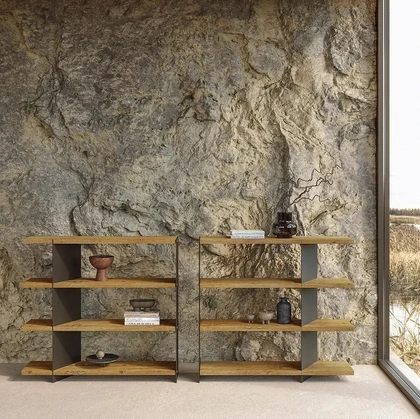 Libreria Graft Metal in legno e metallo di Nature Design