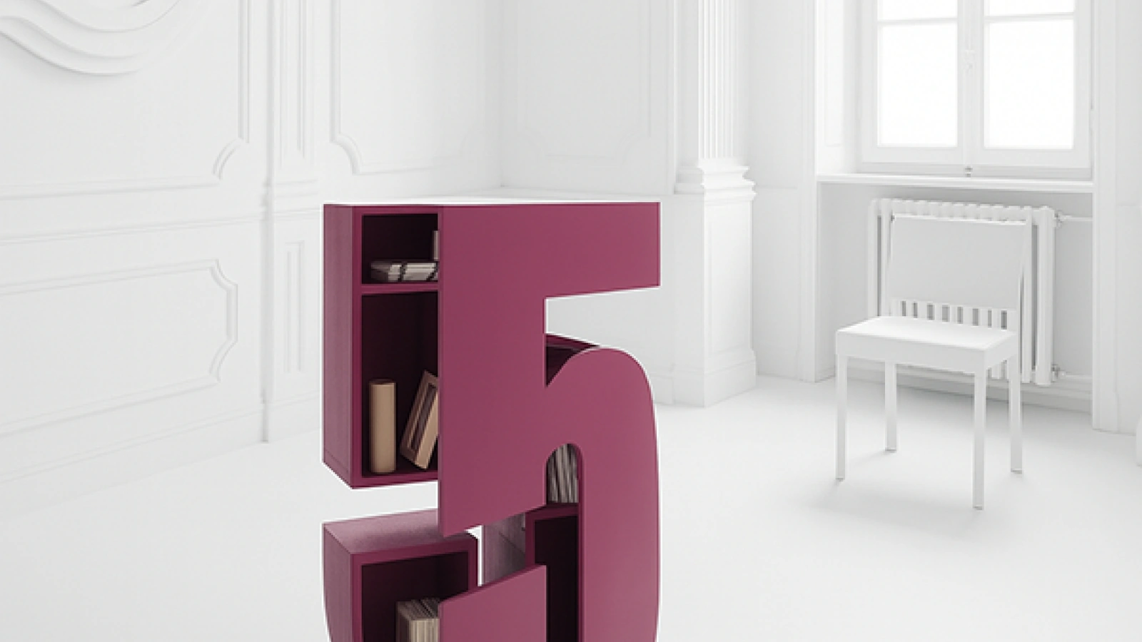 Libreria Numero Contenitore di Voltan