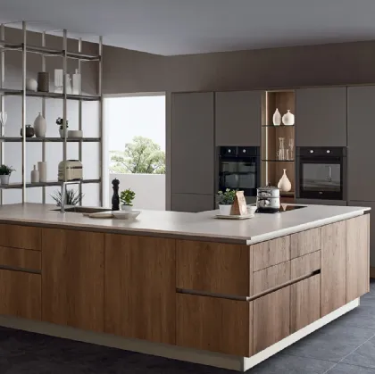 Libreria divisoria in metallo finitura bronzo Tribeca 05 di Veneta Cucine
