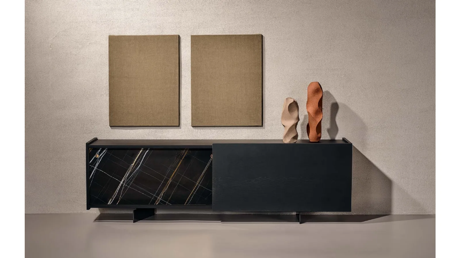 Madia Duefacce in ceramica e legno di Nature Design