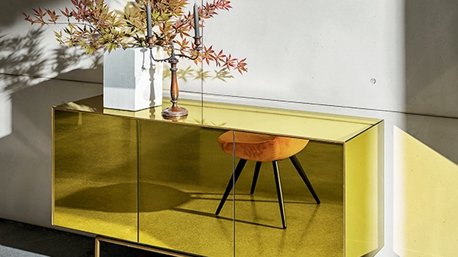 Madia in vetro a specchio Magda di Sovet